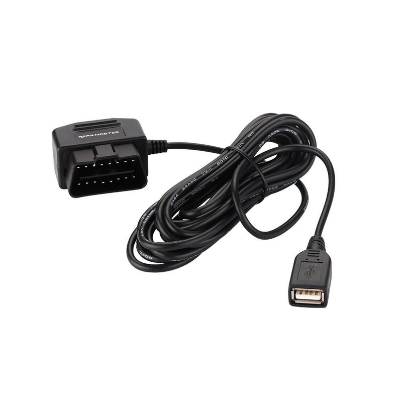 REARMASTER Universal OBD Power Cable for Dash Camera,24 Hours Surveillance/Acc Mode with Switch Button(USB Port) - Image 2